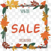 矢量秋季枫叶边框-空若网 矢量秋季枫叶边框-空若网