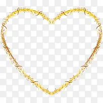 黄色渐变爱心边框装饰-空若网 黄色渐变爱心边框装饰-空若网