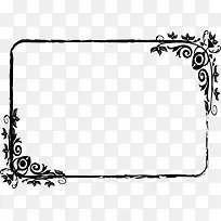 黑白花纹边框-空若网 黑白花纹边框-空若网