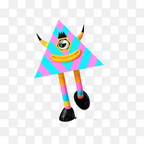 创意立体三角人物-空若网 创意立体三角人物-空若网