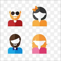 扁平化人物头像-空若网 扁平化人物头像-空若网