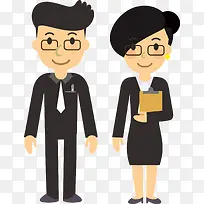 扁平化人物男女站立卡通造型-空若网 扁平化人物男女站立卡通造型-空若网