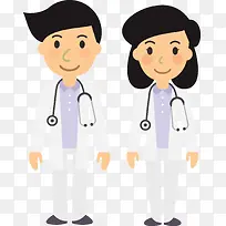 扁平化人物男女站立卡通造型-空若网 扁平化人物男女站立卡通造型-空若网