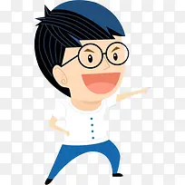 扁平化的男孩人物-空若网 扁平化的男孩人物-空若网