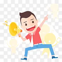 扁平化人物促销元素-空若网 扁平化人物促销元素-空若网