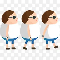 三个扁平化人物-空若网 三个扁平化人物-空若网