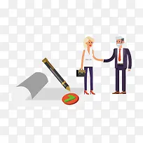 扁平化办公人物矢量图-空若网 扁平化办公人物矢量图-空若网