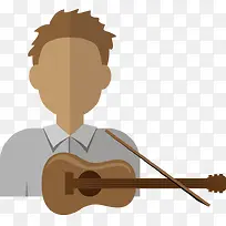 拉小提琴男人-空若网 拉小提琴男人-空若网
