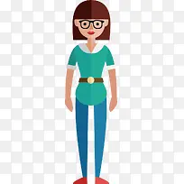 带眼镜短发女孩-空若网 带眼镜短发女孩-空若网