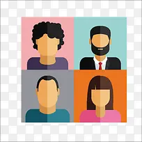 扁平化人物头像-空若网 扁平化人物头像-空若网