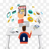 矢量扁平化电子商务-空若网 矢量扁平化电子商务-空若网