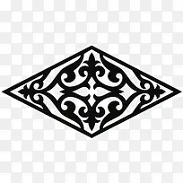 菱形对称花纹装饰-空若网 菱形对称花纹装饰-空若网