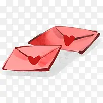 红色艺术爱心信封-空若网 红色艺术爱心信封-空若网