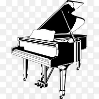 卡通手绘钢琴乐器-空若网 卡通手绘钢琴乐器-空若网