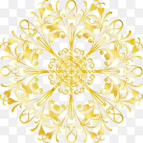 黄色渐变爱心花纹装饰-空若网 黄色渐变爱心花纹装饰-空若网