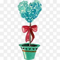 水彩 盆花-空若网 水彩 盆花-空若网