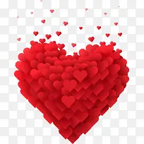 红色爱心漂浮设计-空若网 红色爱心漂浮设计-空若网