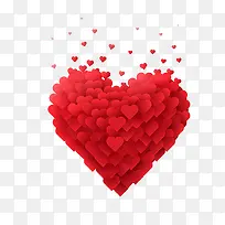 红色爱心漂浮装饰-空若网 红色爱心漂浮装饰-空若网