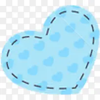 手绘蓝色可爱桃心-空若网 手绘蓝色可爱桃心-空若网