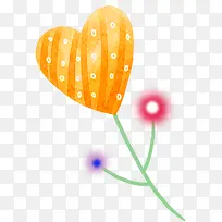 手绘水彩桃心花朵-空若网 手绘水彩桃心花朵-空若网