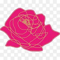 粉色手绘时尚玫瑰-空若网 粉色手绘时尚玫瑰-空若网