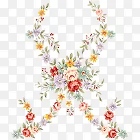 手绘彩色花朵玫瑰-空若网 手绘彩色花朵玫瑰-空若网