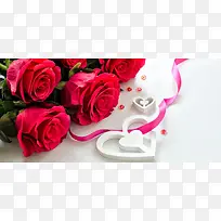 玫瑰爱心背景-空若网 玫瑰爱心背景-空若网