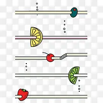 卡通可爱水果吸管-空若网 卡通可爱水果吸管-空若网