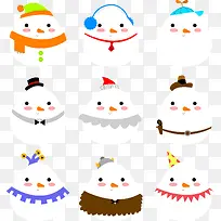 圣诞节可爱卡通雪人-空若网 圣诞节可爱卡通雪人-空若网