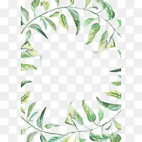 绿色水彩边框-空若网 绿色水彩边框-空若网