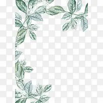 水彩树叶边框素材-空若网 水彩树叶边框素材-空若网