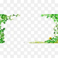 绿色树枝树叶边框设计-空若网 绿色树枝树叶边框设计-空若网