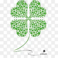 树叶合成四叶草-空若网 树叶合成四叶草-空若网