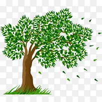 绿色手绘树木-空若网 绿色手绘树木-空若网