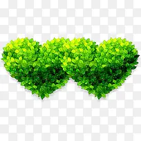 绿色春天树叶爱心美景-空若网 绿色春天树叶爱心美景-空若网