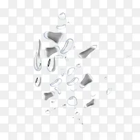 矢量白色水滴-空若网 矢量白色水滴-空若网