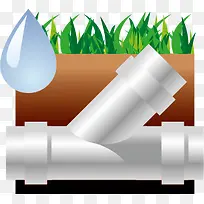 水管 水滴 草-空若网 水管 水滴 草-空若网