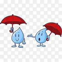 矢量卡通蓝色水滴可爱素材-空若网 矢量卡通蓝色水滴可爱素材-空若网