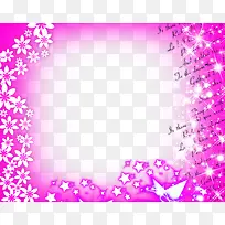 紫色小花边框免扣素材-空若网 紫色小花边框免扣素材-空若网