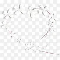 白色装饰小花爱心-空若网 白色装饰小花爱心-空若网