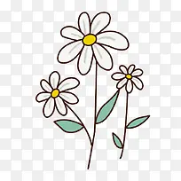 白色可爱卡通小花-空若网 白色可爱卡通小花-空若网