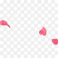 手绘水彩红色花瓣-空若网 手绘水彩红色花瓣-空若网