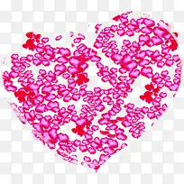 红色抽象设计爱心花瓣-空若网 红色抽象设计爱心花瓣-空若网