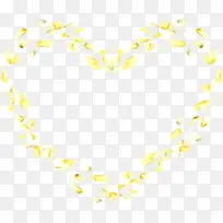 黄色唯美飘浮花瓣爱心-空若网 黄色唯美飘浮花瓣爱心-空若网