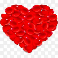 红色花瓣爱心-空若网 红色花瓣爱心-空若网