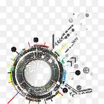 时尚炫彩科技背景矢量素材-空若网 时尚炫彩科技背景矢量素材-空若网