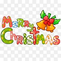 圣诞快乐彩色字体设计-空若网 圣诞快乐彩色字体设计-空若网