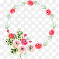 水彩花环-空若网 水彩花环-空若网