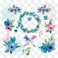 水彩花卉图案-空若网 水彩花卉图案-空若网