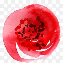 手绘红色水彩花朵时尚-空若网 手绘红色水彩花朵时尚-空若网